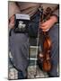 Blind Street Musician Holds His Violin in One Hand and His Collecting Box in the Other-Ian Aitken-Mounted Photographic Print