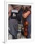 Blind Street Musician Holds His Violin in One Hand and His Collecting Box in the Other-Ian Aitken-Framed Photographic Print