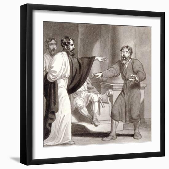 Blinding of Elymas, C1810-C1844-Henry Corbould-Framed Giclee Print