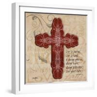 Blingy Cross 1-Diane Stimson-Framed Art Print