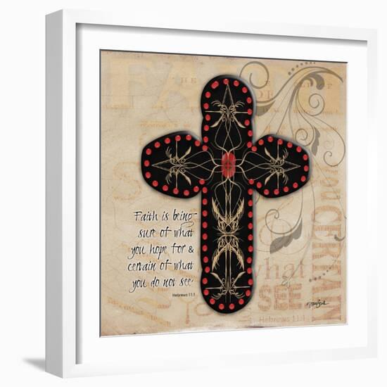 Blingy Cross 2-Diane Stimson-Framed Art Print