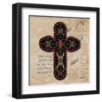 Blingy Cross 2-Diane Stimson-Framed Art Print