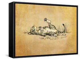 Bliss in the Grass-Evie Cook-Framed Stretched Canvas