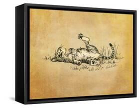 Bliss in the Grass-Evie Cook-Framed Stretched Canvas