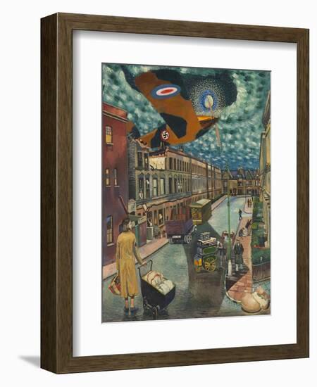 Blitz: Plane Flying-Clive Branson-Framed Giclee Print