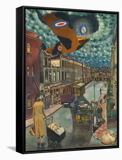 Blitz: Plane Flying-Clive Branson-Framed Stretched Canvas