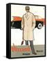 Blizzand Trench Coat-null-Framed Stretched Canvas