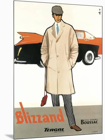 Blizzand Trench Coat-null-Mounted Art Print