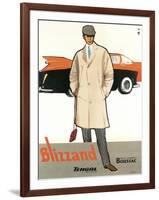 Blizzand Trench Coat-null-Framed Art Print