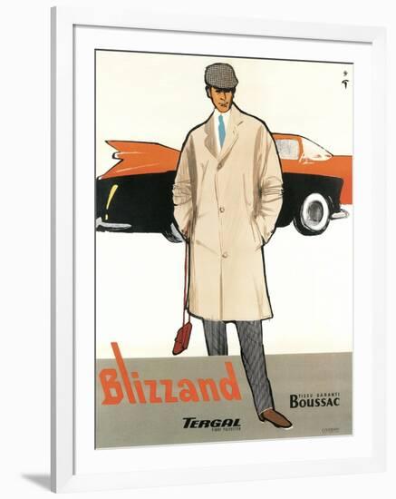 Blizzand Trench Coat-null-Framed Art Print