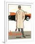 Blizzand Trench Coat-null-Framed Art Print