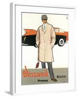 Blizzand Trench Coat-null-Framed Art Print