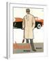 Blizzand Trench Coat-null-Framed Art Print