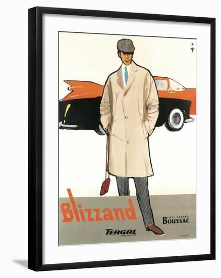 Blizzand Trench Coat-null-Framed Art Print