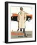 Blizzand Trench Coat-null-Framed Art Print