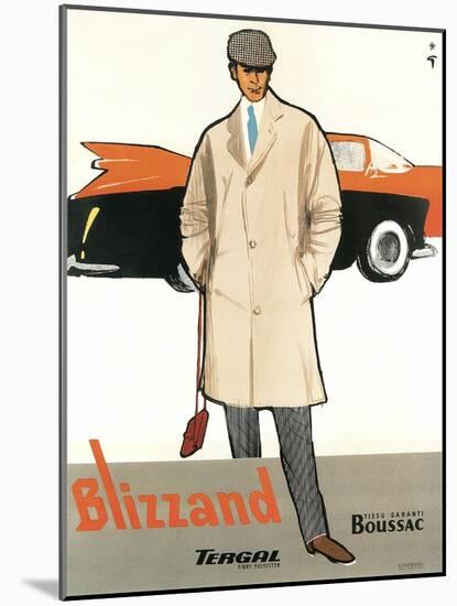 Blizzand Trench Coat-null-Mounted Art Print