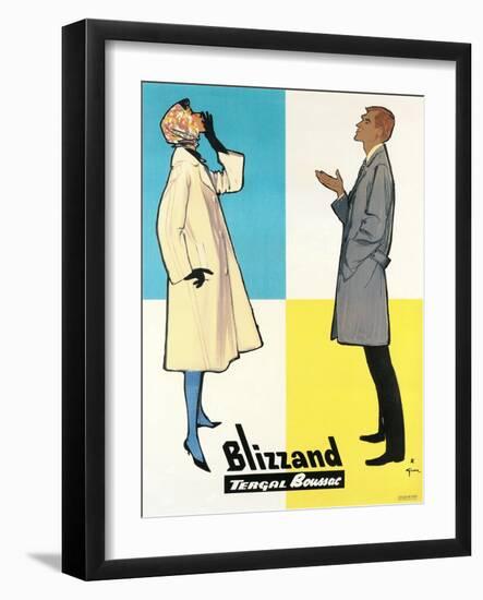 Blizzand Trench Coats-null-Framed Art Print