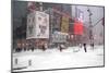 Blizzard on Times Square, 2006-Igor Maloratsky-Mounted Art Print