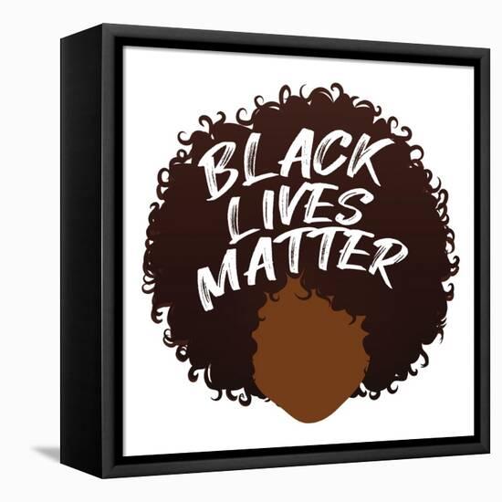 BLM Hair-Victoria Brown-Framed Stretched Canvas