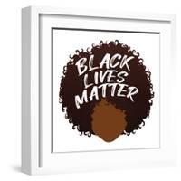 BLM Hair-Victoria Brown-Framed Art Print