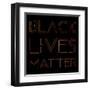 BLM Square 6-Victoria Brown-Framed Art Print