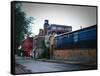 Block In Detroit-NaxArt-Framed Stretched Canvas