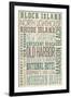 Block Island, North Carolina - Typography-Lantern Press-Framed Art Print