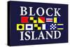 Block Island, Rhode Island - Nautical Flags-Lantern Press-Stretched Canvas