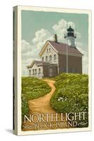 Block Island, Rhode Island - North Light-Lantern Press-Stretched Canvas