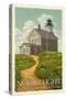 Block Island, Rhode Island - North Light-Lantern Press-Stretched Canvas