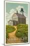 Block Island, Rhode Island - North Light-Lantern Press-Mounted Art Print