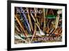 Block Island, Rhode Island - Paddle Photo-Lantern Press-Framed Premium Giclee Print