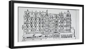 Block of restaurants in the Haussmann style, Lille, France-Richard Lawrence-Framed Photographic Print