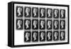 Block of Twenty 'Penny Black' Stamps, 1840-null-Framed Stretched Canvas