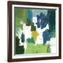 Block Paint I Green Version-PI Studio-Framed Art Print