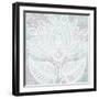 Block Print Lotus II-Leslie Mark-Framed Art Print