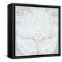 Block Print Lotus II-Leslie Mark-Framed Stretched Canvas