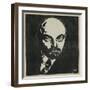 Block Print of Vladimir Lenin-Virna Haffer-Framed Giclee Print