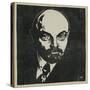 Block Print of Vladimir Lenin-Virna Haffer-Stretched Canvas