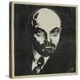 Block Print of Vladimir Lenin-Virna Haffer-Stretched Canvas