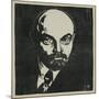 Block Print of Vladimir Lenin-Virna Haffer-Mounted Giclee Print