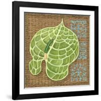 Block Print Palm IV-Chariklia Zarris-Framed Art Print