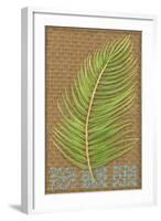 Block Print Palm VII-Chariklia Zarris-Framed Art Print