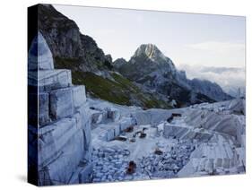 Blocks Being Cut in a Marble Quarry Used By Michaelangelo, Apuan Alps, Tuscany, Italy, Europe-Christian Kober-Stretched Canvas