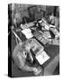 Blocks Being Made Up at a Printing Company, Mexborough, South Yorkshire, 1959-Michael Walters-Stretched Canvas