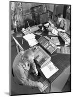 Blocks Being Made Up at a Printing Company, Mexborough, South Yorkshire, 1959-Michael Walters-Mounted Photographic Print