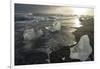 Blocks of ice, Diamond Beach, Jokulsarlon, Iceland, Polar Regions-Sergio Pitamitz-Framed Photographic Print