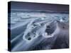 Blocks of Ice on the Black Sand Beach in Southern Iceland-Alex Saberi-Stretched Canvas