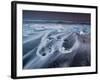 Blocks of Ice on the Black Sand Beach in Southern Iceland-Alex Saberi-Framed Photographic Print
