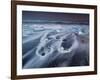 Blocks of Ice on the Black Sand Beach in Southern Iceland-Alex Saberi-Framed Photographic Print